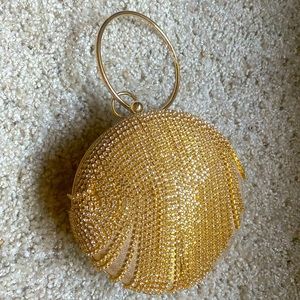 Gold fancy clutch